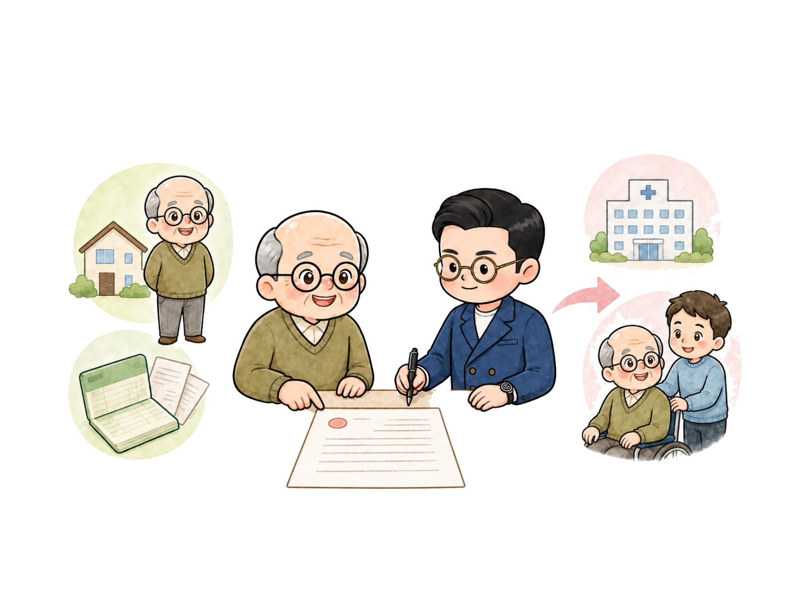 任意後見契約について相談する場面